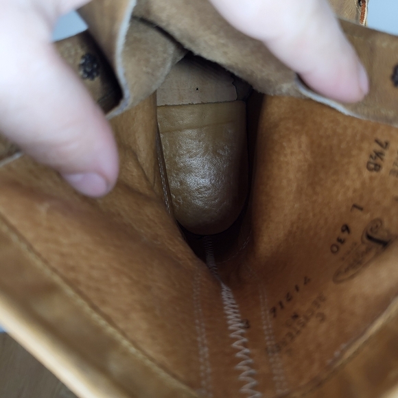 JUSTIN MENS RARE'630'KILTED LACE PACKER-STYLE BOOT CHEYENNE/BULLHIDE 7.5 B - Picture 3 of 13